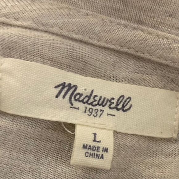 Madewell Two Tone V-Neck Sweater Sz L - Picture 3 of 5